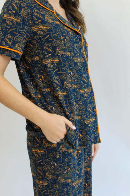 Team Toile Auburn Charlotte Pajama Pant Set