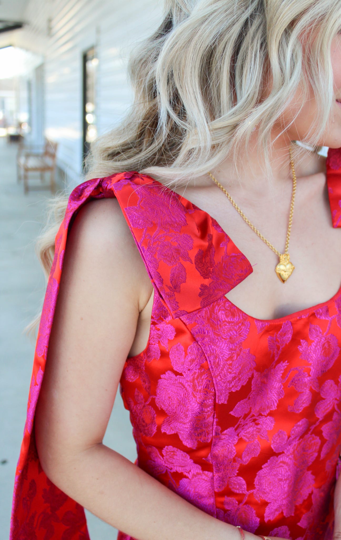 Majestic Roses A Line Mini Dress