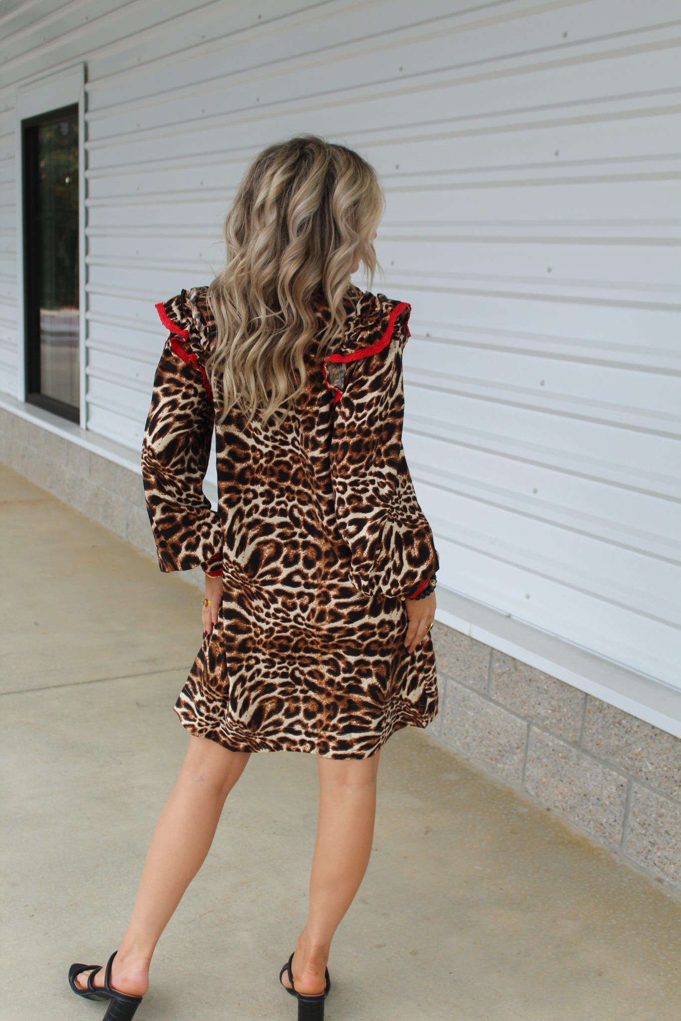 Back for More Red Animal Print Dress