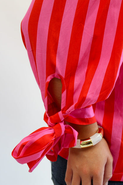 Love Struck Stripe Button Up Top
