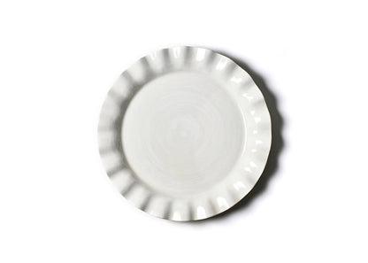 Signature White Ruffle Round Platter