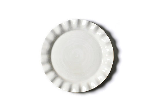 Signature White Ruffle Round Platter