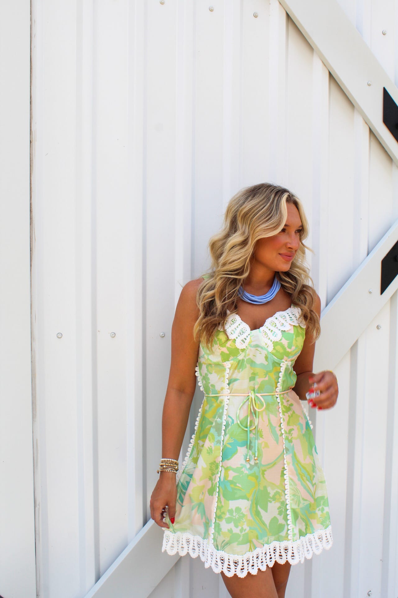 Mint Magnolia Mini Dress