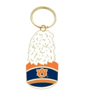 Auburn University Band Hat Enamel Keychain, Collegiate