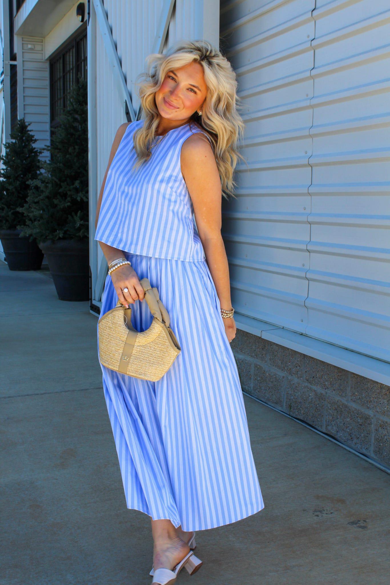 Sail Away Striped Blue Top