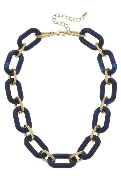 Mallory Marbled Resin Necklace