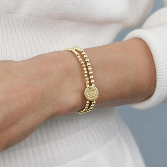 eCOLLEGIATE Classic 3mm Bracelet- Auburn Disc