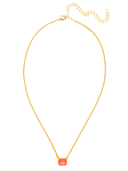 Octavia Single Crystal Pendant Necklace