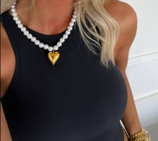 Pearl Heart Necklace