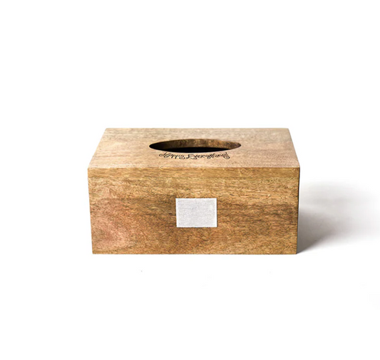 Happy Everything Mini Wood 10 Tissue Box