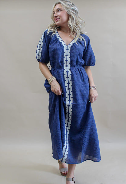 Garnet Textured Maxi Dress