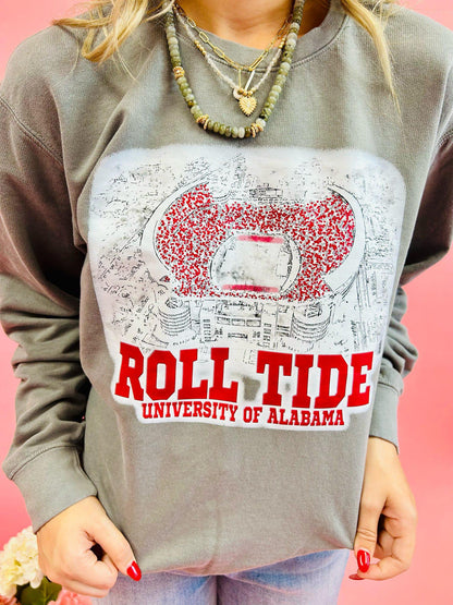 Roll Tide Alabama Football Graphic Sweatshirt