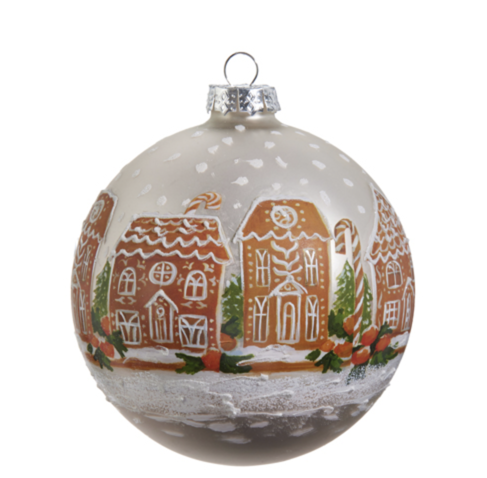 Gingerbread House Ball Ornament