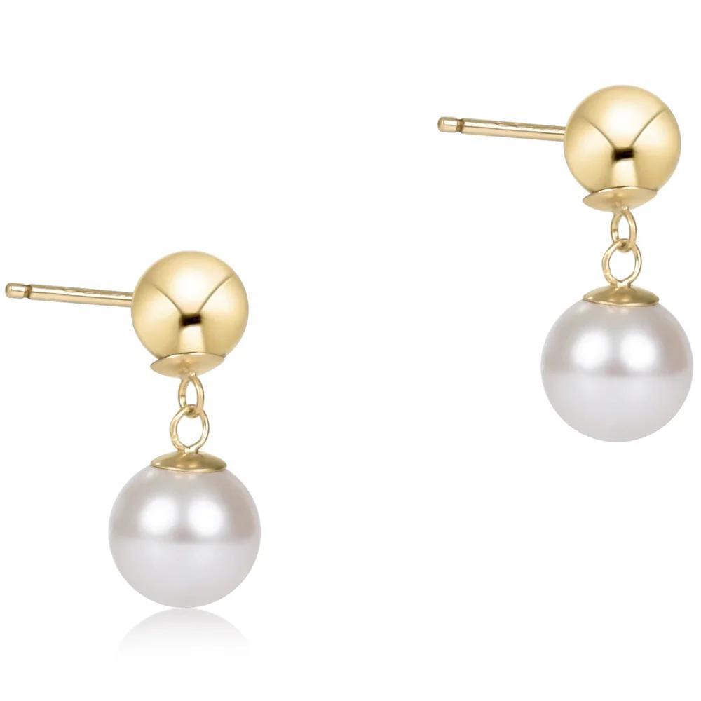 Classic 10 mm Ball Drop Stud- Pearl