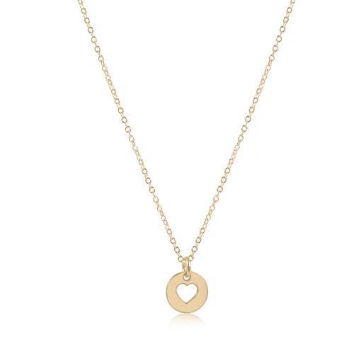 egirl 14" Necklace Gold - Love Small Gold Disc