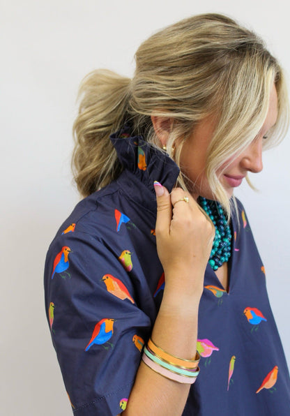 Navy Georgia Bird Dress
