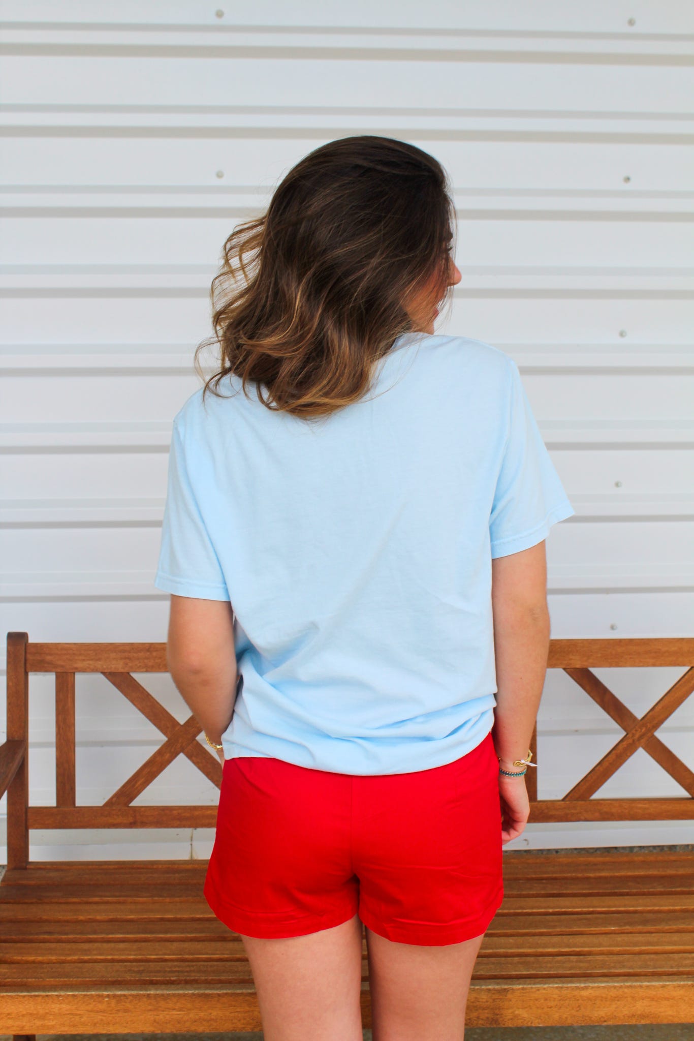 Piper Hidden Zipper Closure Short - Red