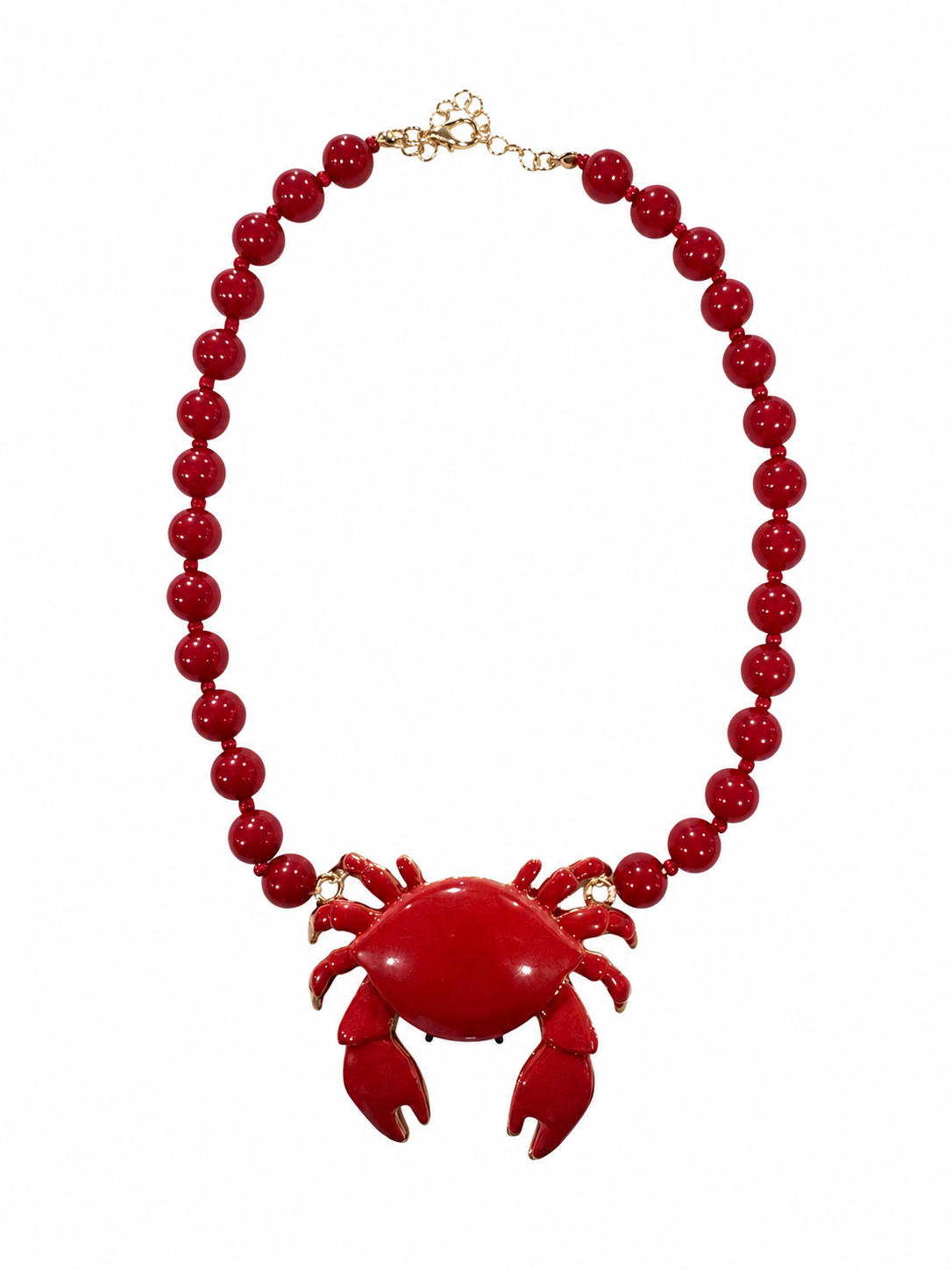 Multi Beaded Necklace with Charm