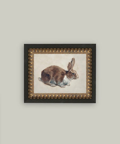 Rabbit Framed Antique Art
