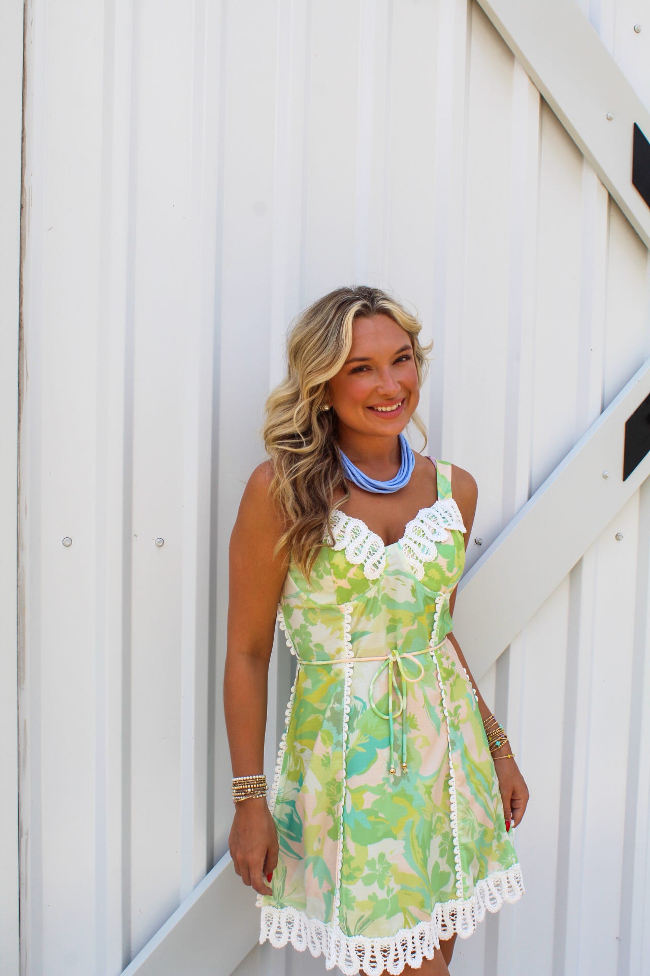 Mint Magnolia Mini Dress