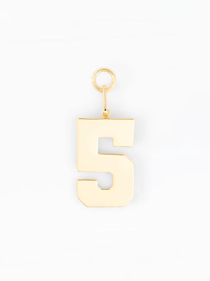 Varsity Number Bag Charm