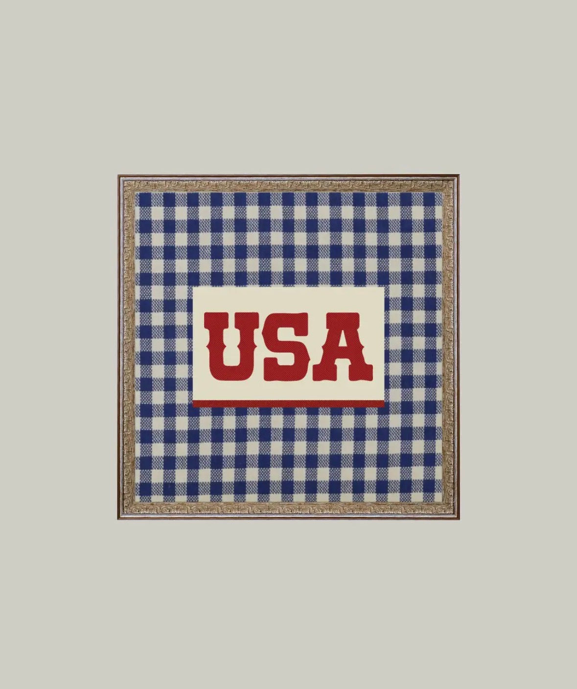 Plaid USA Framed Antique Art 6x6
