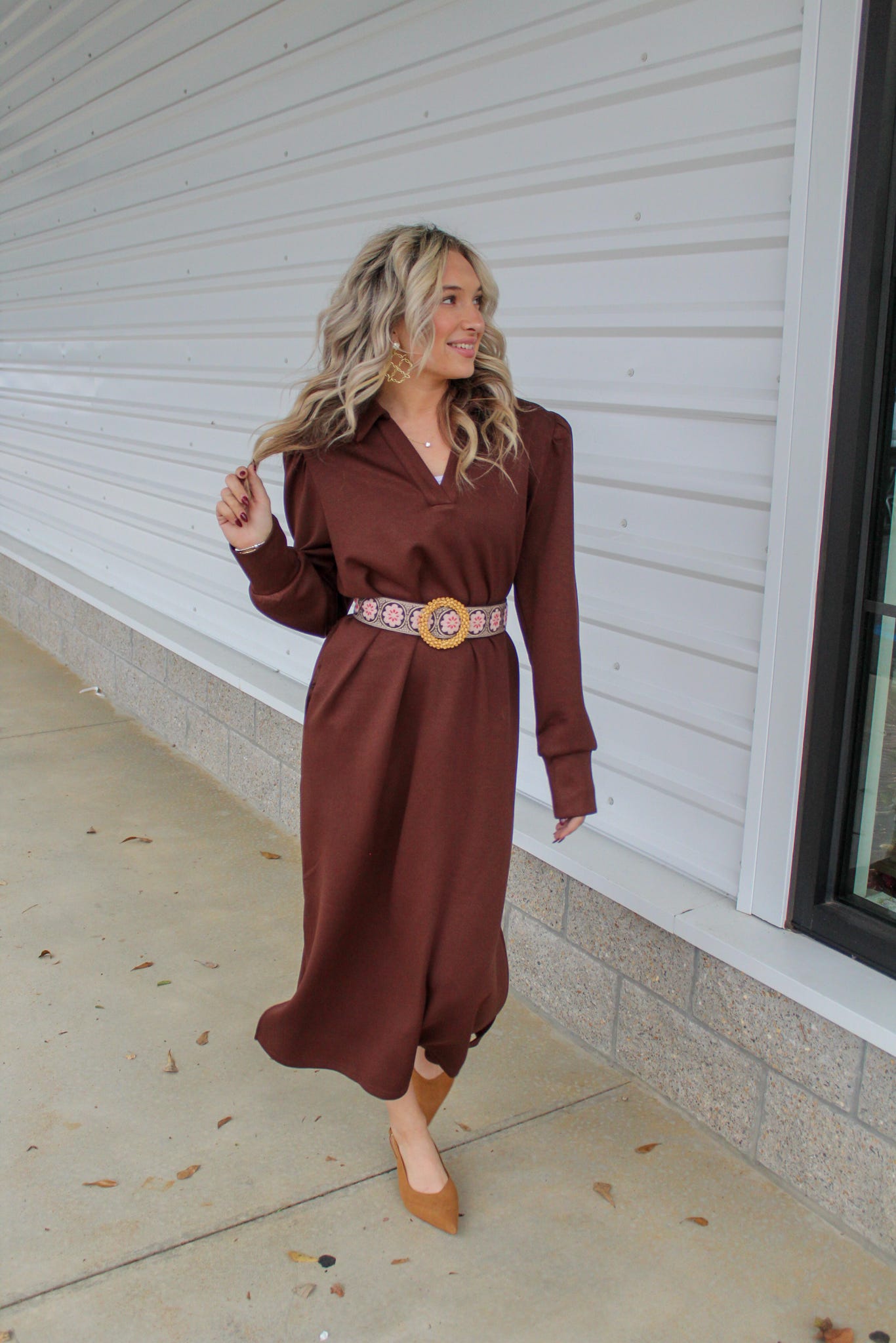 Effortlessly In Love Brown Maxi Dress