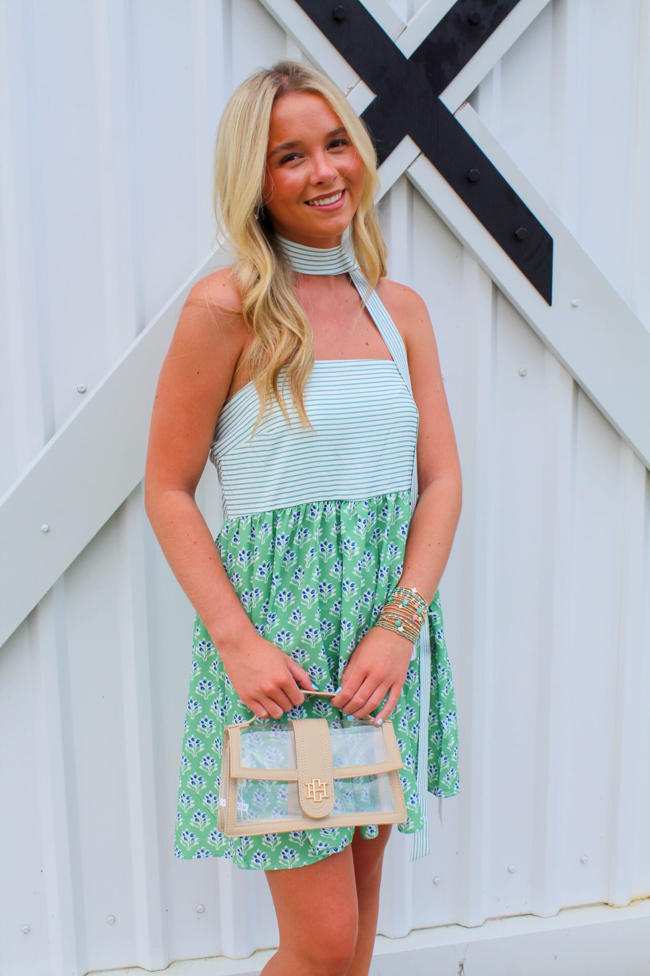 Garden Stroll Strapless Mini Dress