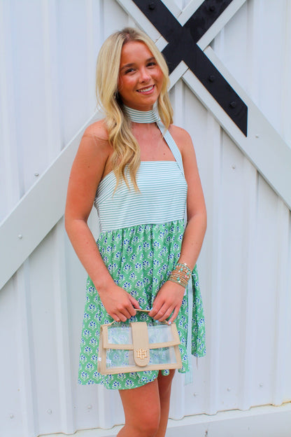 Garden Stroll Strapless Mini Dress