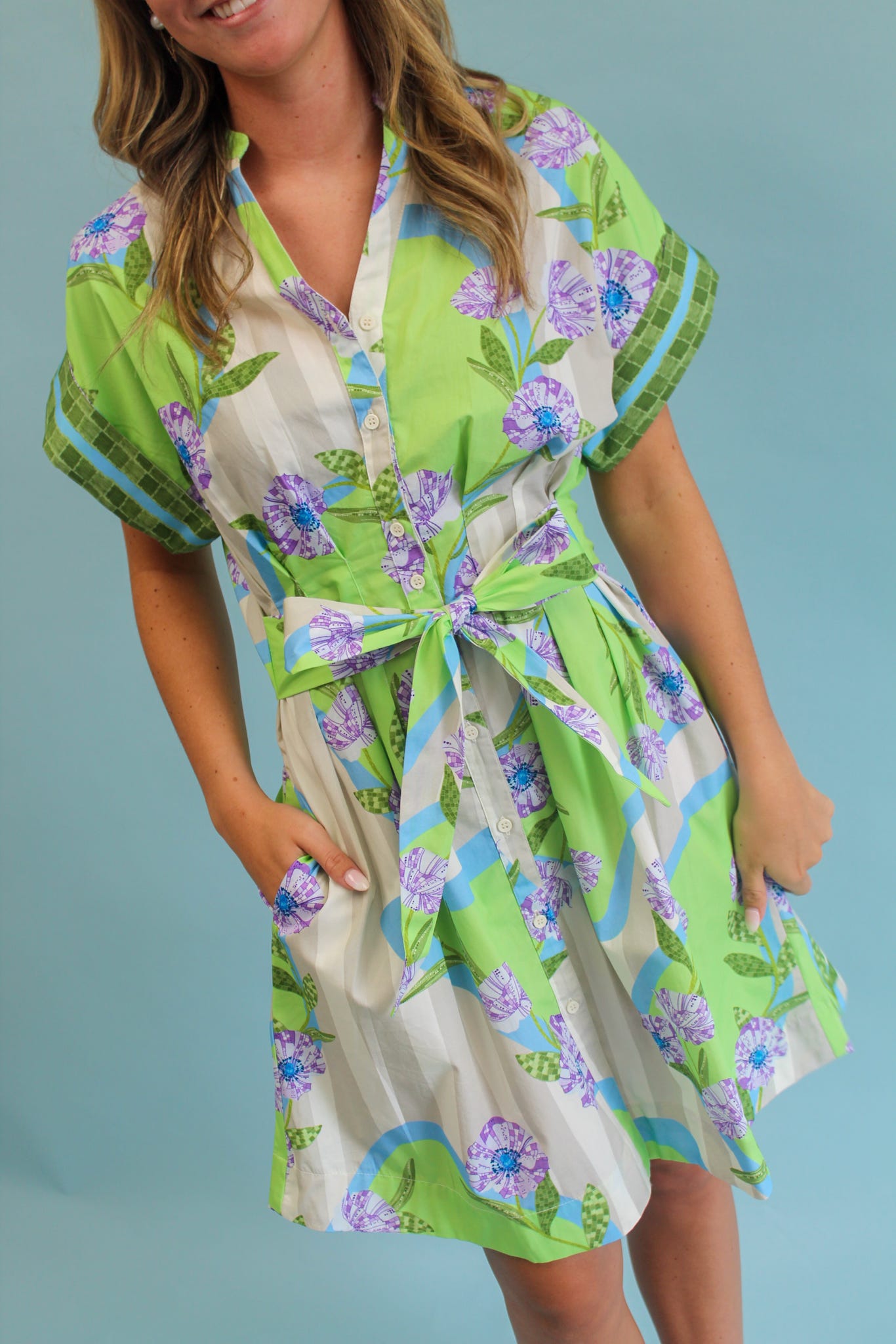 Lavender Bloom Mini Dress