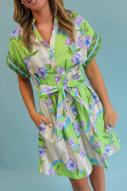 Lavender Bloom Mini Dress