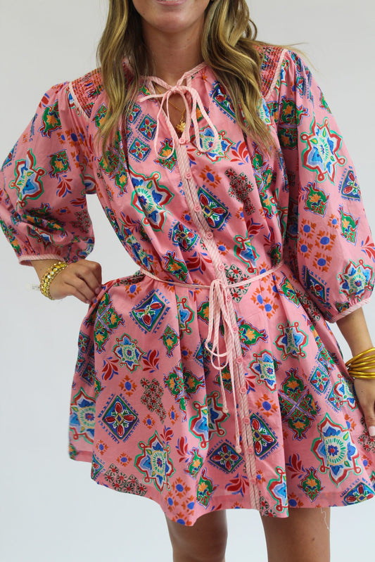 Tropical Tapestry Mini Dress