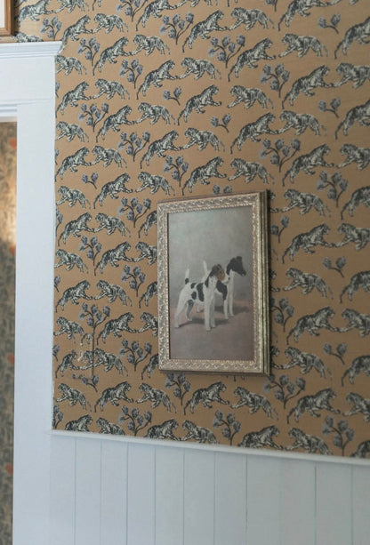 Two Fox Terriers Framed Antique Art 8x10