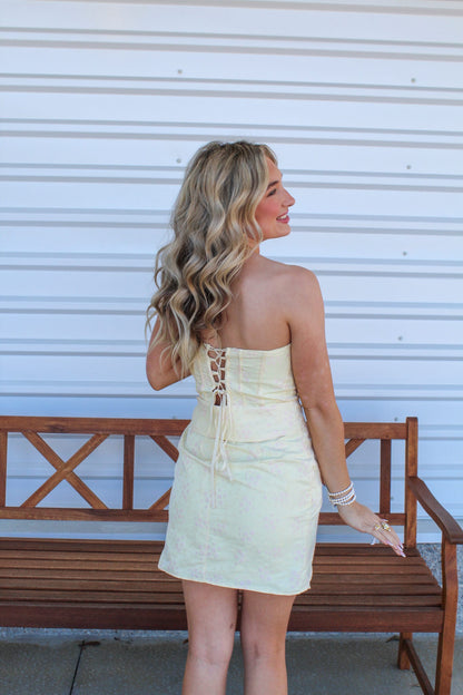 Lemon Chiffon Mini Dress