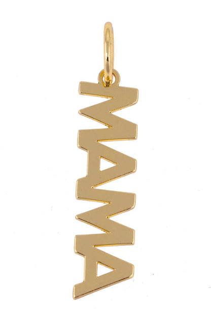 "MAMA" Charms in Shiny Gold