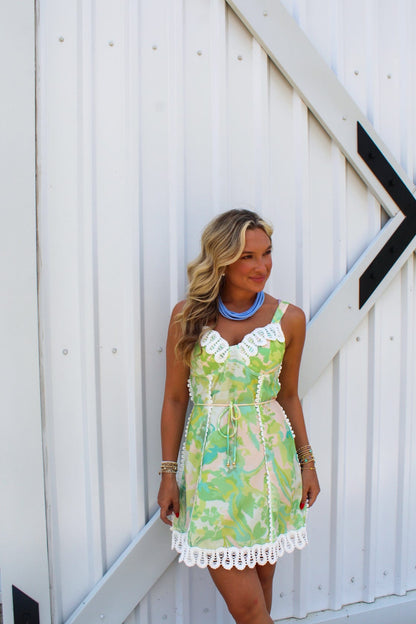 Mint Magnolia Mini Dress