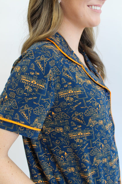 Team Toile Auburn Charlotte Pajama Pant Set