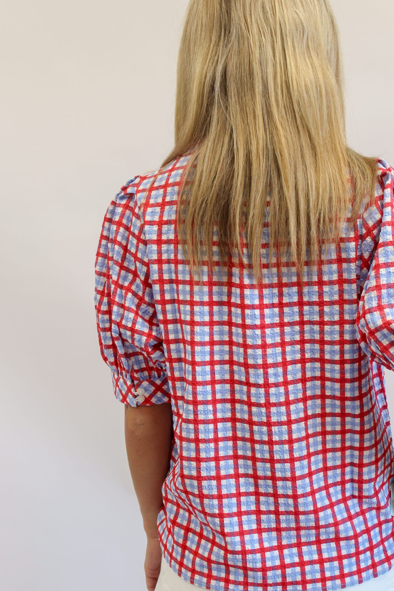 Top Elaine Gingham Red/Blue