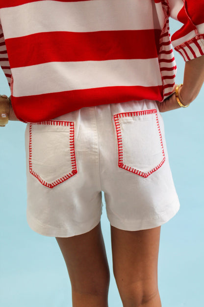 Strawberry Stitched Shorts