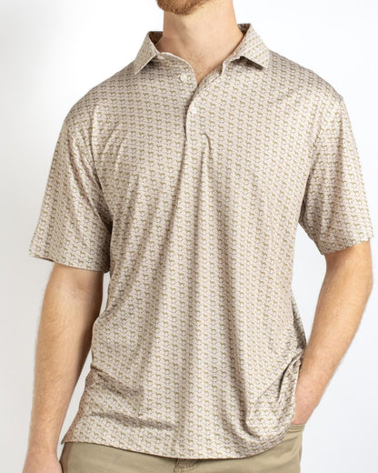 Men's Bird Dog Performance Polo Tan/Multi