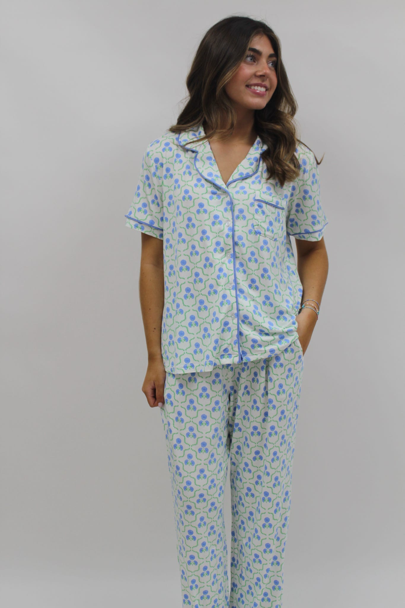 Pant Set Charlotte Sweetbrr Lttce Blu