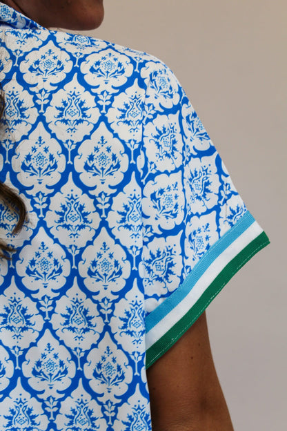 Karizma Blue Patterned Top