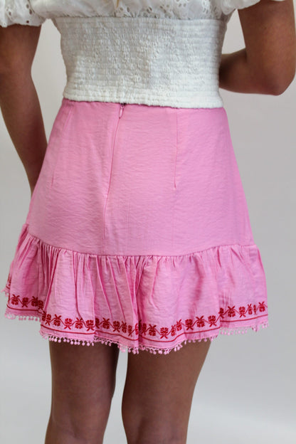 Street Siren Mini Skirt in Pink