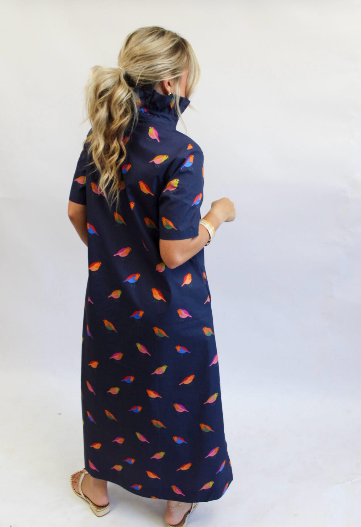 Navy Georgia Bird Dress