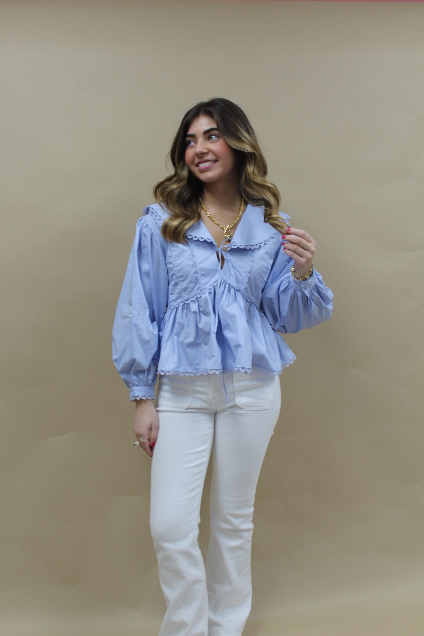 Easy Like Sunday Blue Blouse
