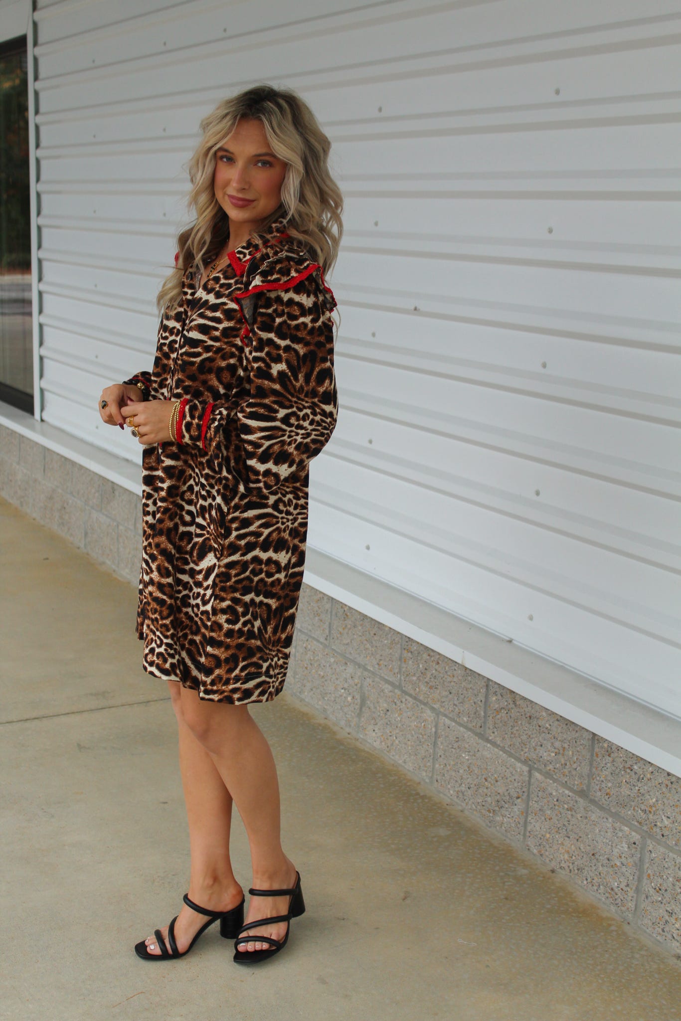 Back for More Red Animal Print Dress