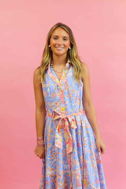 Rosalie Cornflower Midi Dress