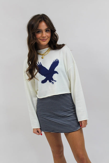 Take Flight Cropped Sweater