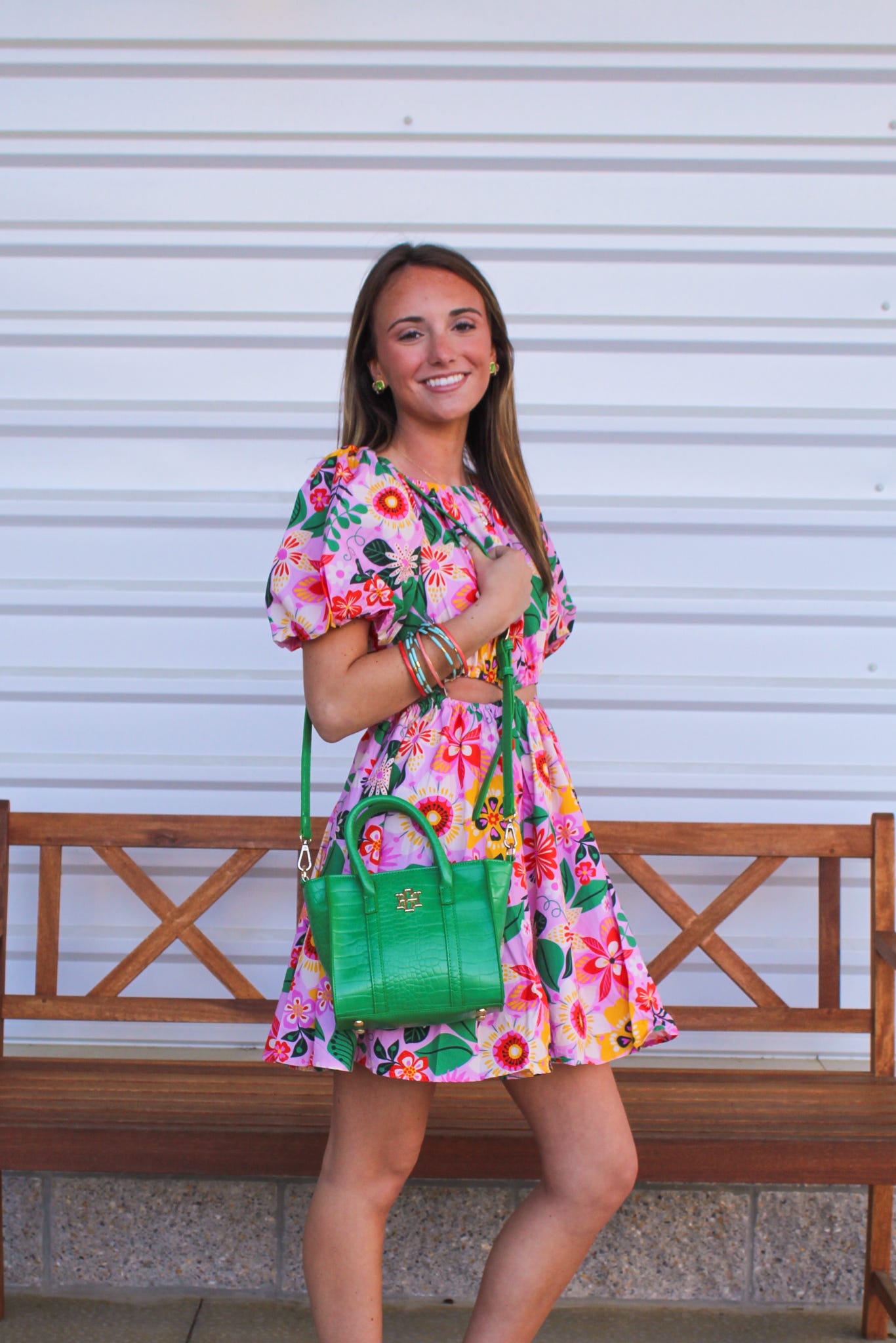 Annie Floral Pop Mini Dress