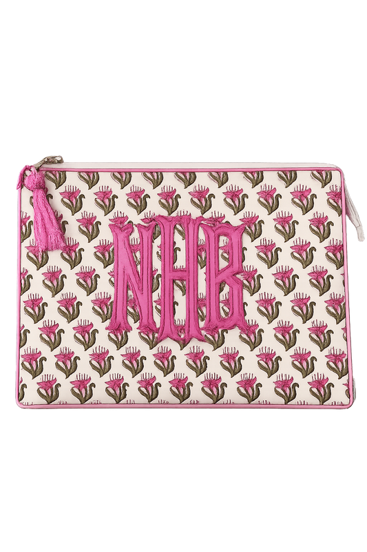 English Garden Large Monogrammed Clutch Bag